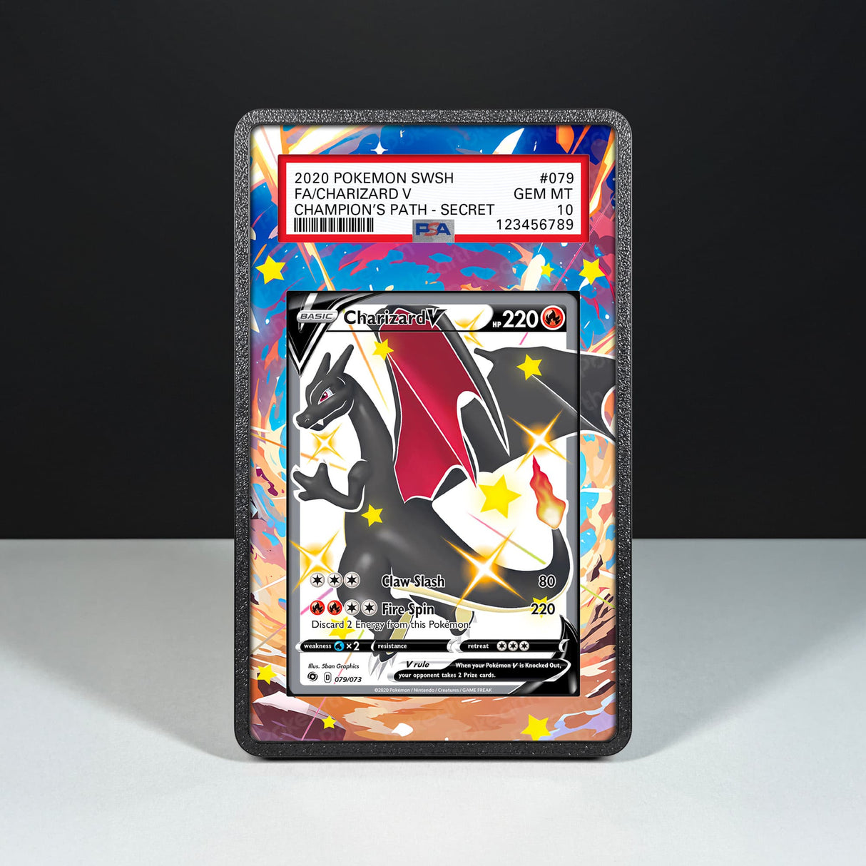 Charizard V 079/073 - Graded Card Extended Artwork Display Case - Display Case Extended Artwork Pokearth