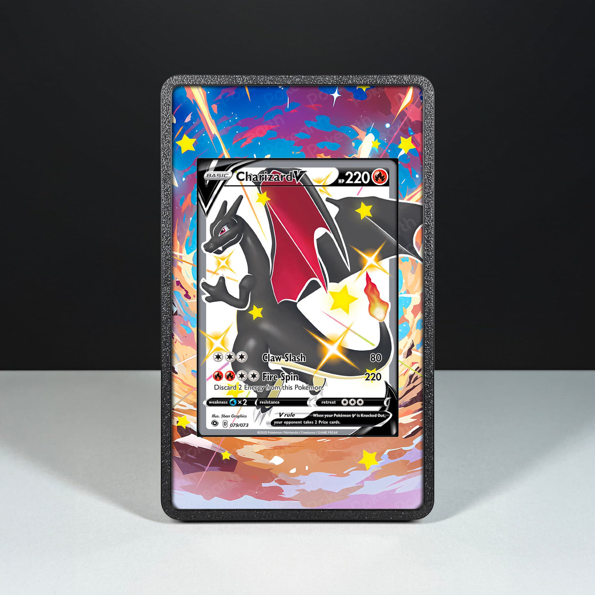 Charizard V 079/073 - Custodia con Artwork Esteso per Carte Pokémon - Display Case Extended Artwork Pokearth