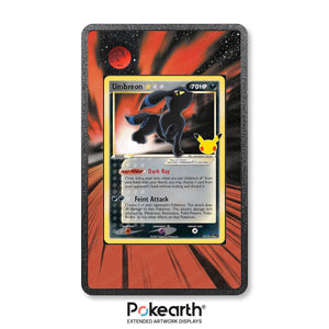 Umbreon Gold Star 17/17 - Custodia con Artwork Esteso per Carte Pokémon - Display Case Extended Artwork Pokearth
