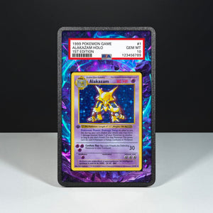 Alakazam 1/102 - Graded Card Extended Artwork Display Case - Display Case Extended Artwork Pokearth