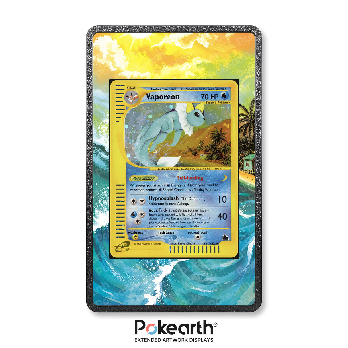 Vaporeon H31/H32 - Custodia con Artwork Esteso per Carte Pokémon - Display Case Extended Artwork Pokearth