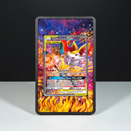 Charizard & Braixen GX SM230 - Custodia con Artwork Esteso per Carte Pokémon - Display Case Extended Artwork Pokearth