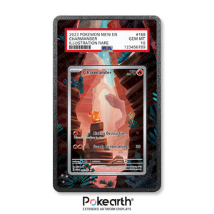 Charmander 168/165 - Graded Card Extended Artwork Display Case - Display Case Extended Artwork Pokearth