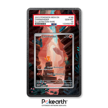 Charmander 168/165 - Graded Card Extended Artwork Display Case - Display Case Extended Artwork Pokearth