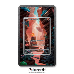 Charmander 168/165 - Custodia con Artwork Esteso per Carte Pokémon - Display Case Extended Artwork Pokearth