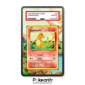 Charmander 46/102 - Graded Card Extended Artwork Display Case - Display Case Extended Artwork Pokearth