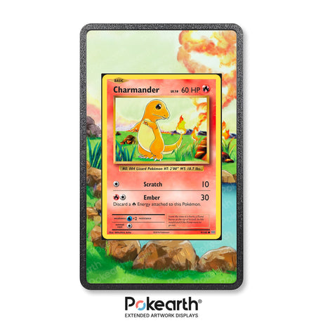 Charmander 46/102 - Custodia con Artwork Esteso per Carte Pokémon - Display Case Extended Artwork Pokearth