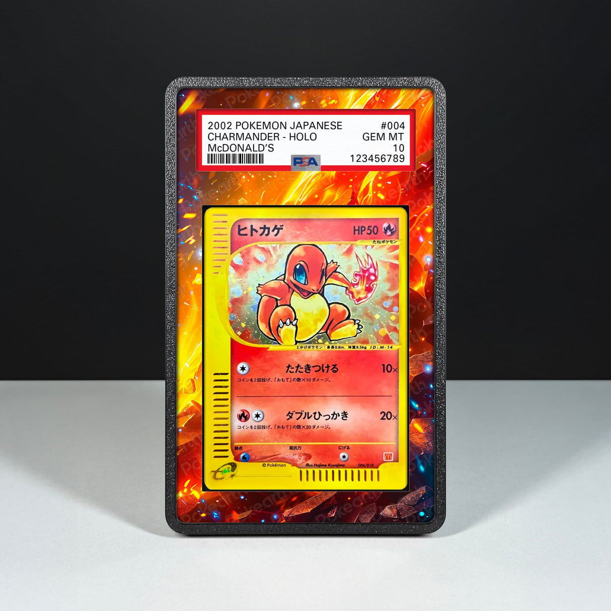 Charmander 004/018 - Graded Card Extended Artwork Display Case - Display Case Extended Artwork Pokearth