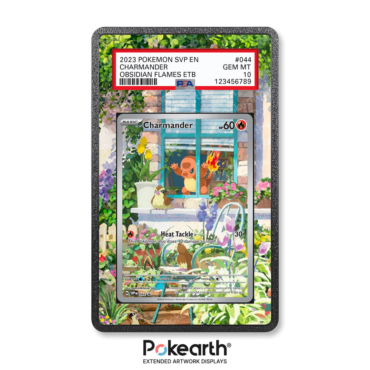 Charmander SVP 044 - Graded Card Extended Artwork Display Case - Display Case Extended Artwork Pokearth