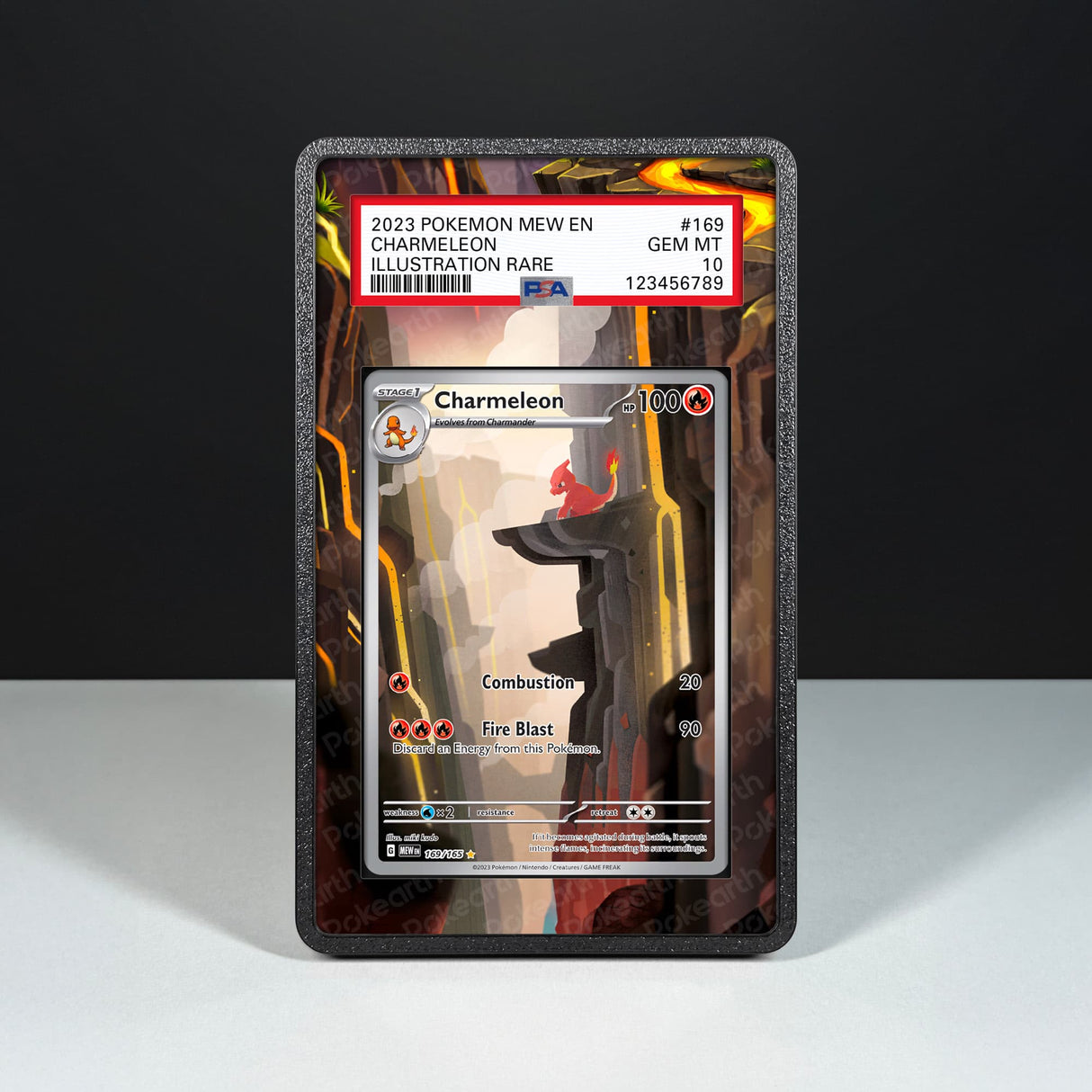 Charmeleon 169/165 - Graded Card Extended Artwork Display Case - Display Case Extended Artwork Pokearth