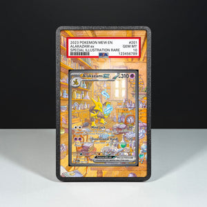 Alakazam ex 201/165 - Custodia con Artwork Esteso per Carte Gradate - Display Case Extended Artwork Pokearth
