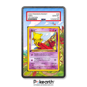 Abra 49/82 - Custodia con Artwork Esteso per Carte Gradate - Display Case Extended Artwork Pokearth