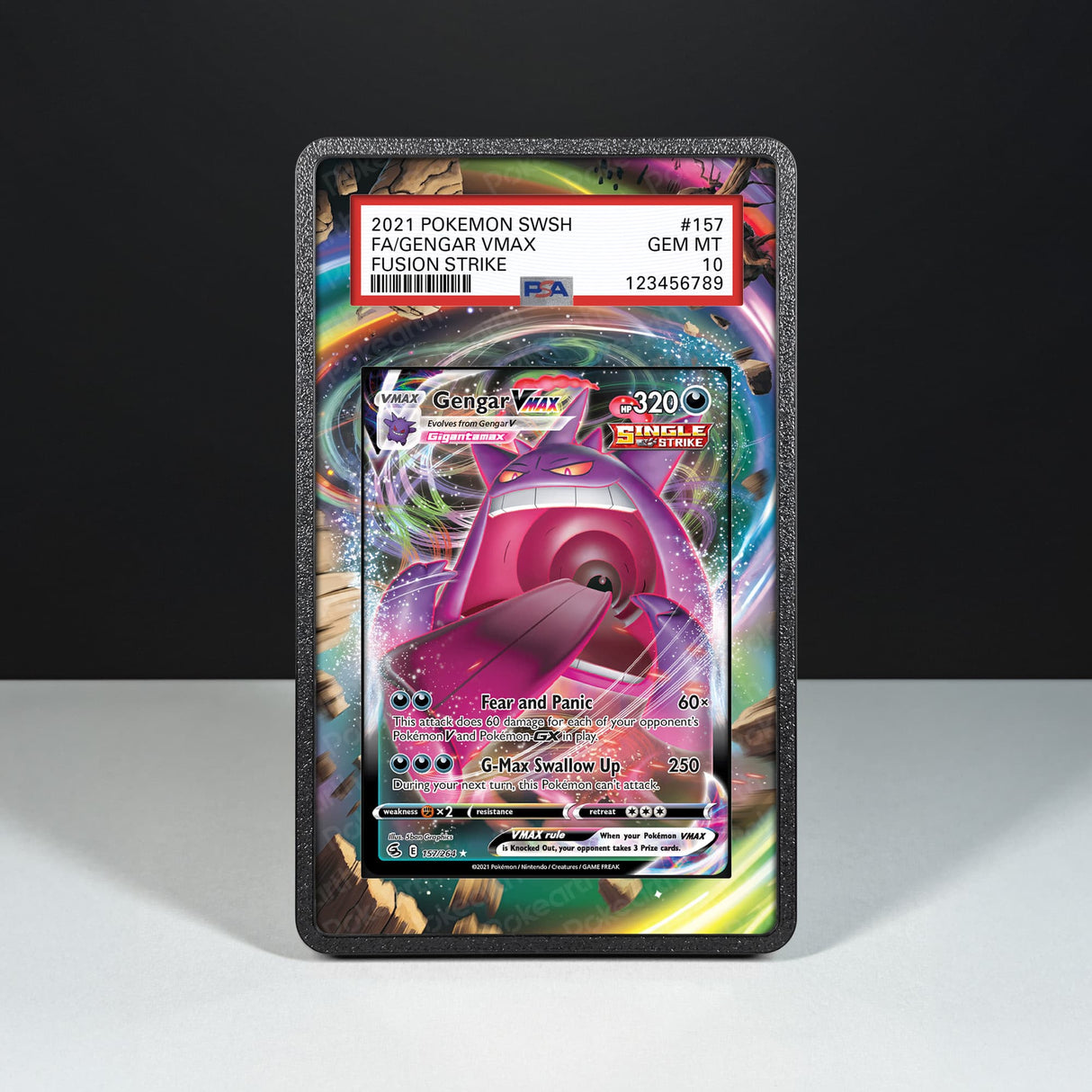 Gengar VMAX 157/264 - Graded Card Extended Artwork Display Case - Display Case Extended Artwork Pokearth