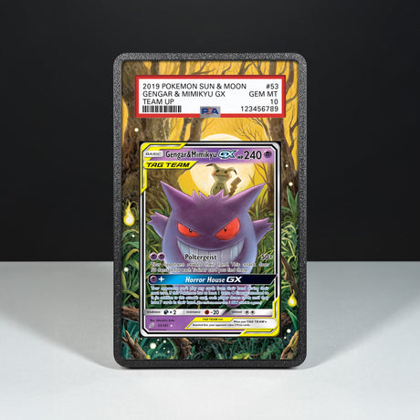 Gengar & Mimikyu GX 53/181 - Graded Card Extended Artwork Display Case - Display Case Extended Artwork Pokearth