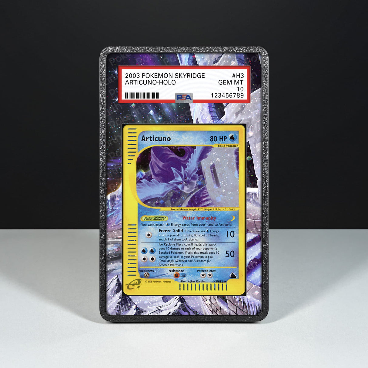 Articuno H3/H32 - Graded Card Extended Artwork Display Case - Display Case Extended Artwork Pokearth
