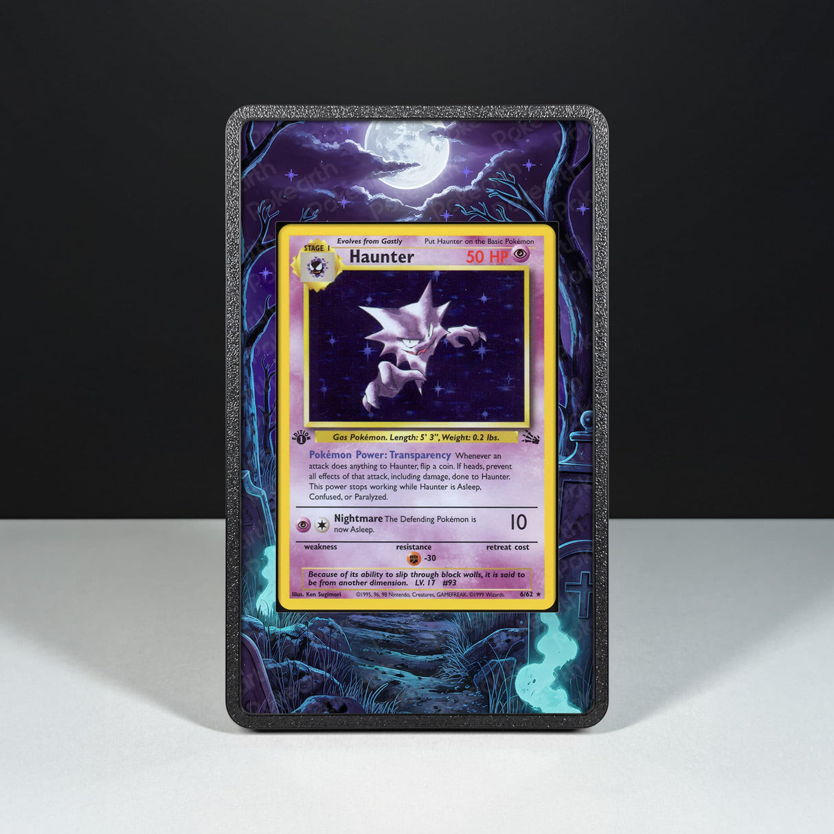 Haunter 6/62 - Custodia con Artwork Esteso per Carte Pokémon - Display Case Extended Artwork Pokearth