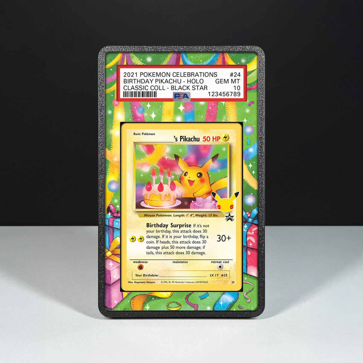 _____'s Pikachu 24 - Graded Card Extended Artwork Display Case - Display Case Extended Artwork Pokearth