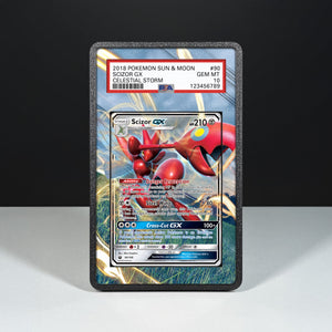 Scizor GX 90/168 - Graded Card Extended Artwork Display Case - Display Case Extended Artwork Pokearth
