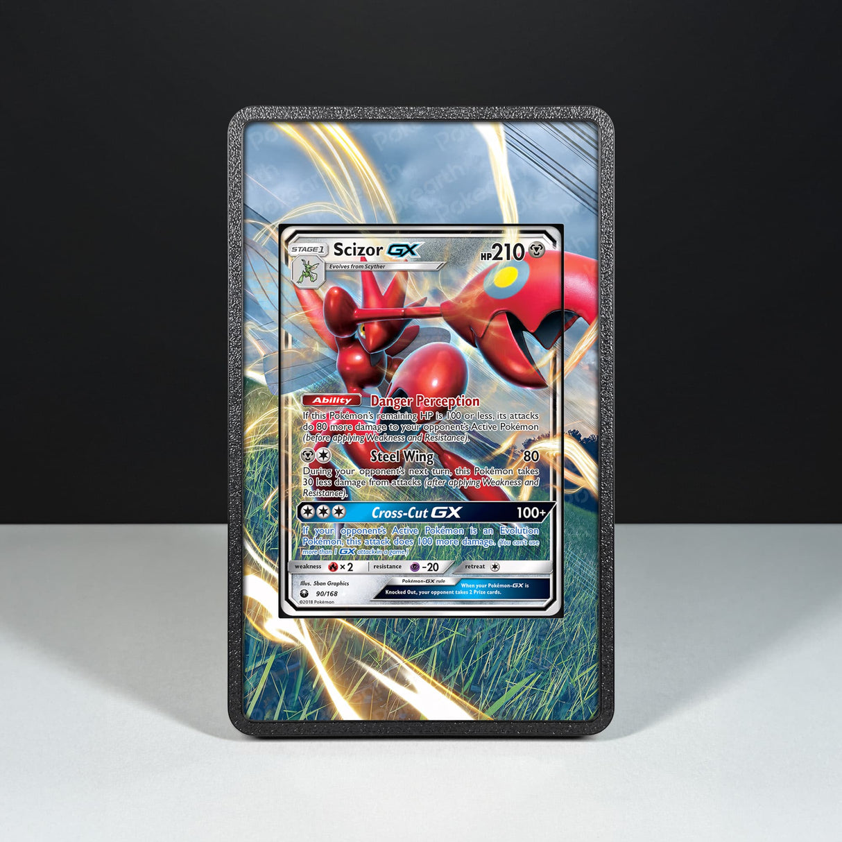 Scizor GX 90/168 - Custodia con Artwork Esteso per Carte Pokémon - Display Case Extended Artwork Pokearth