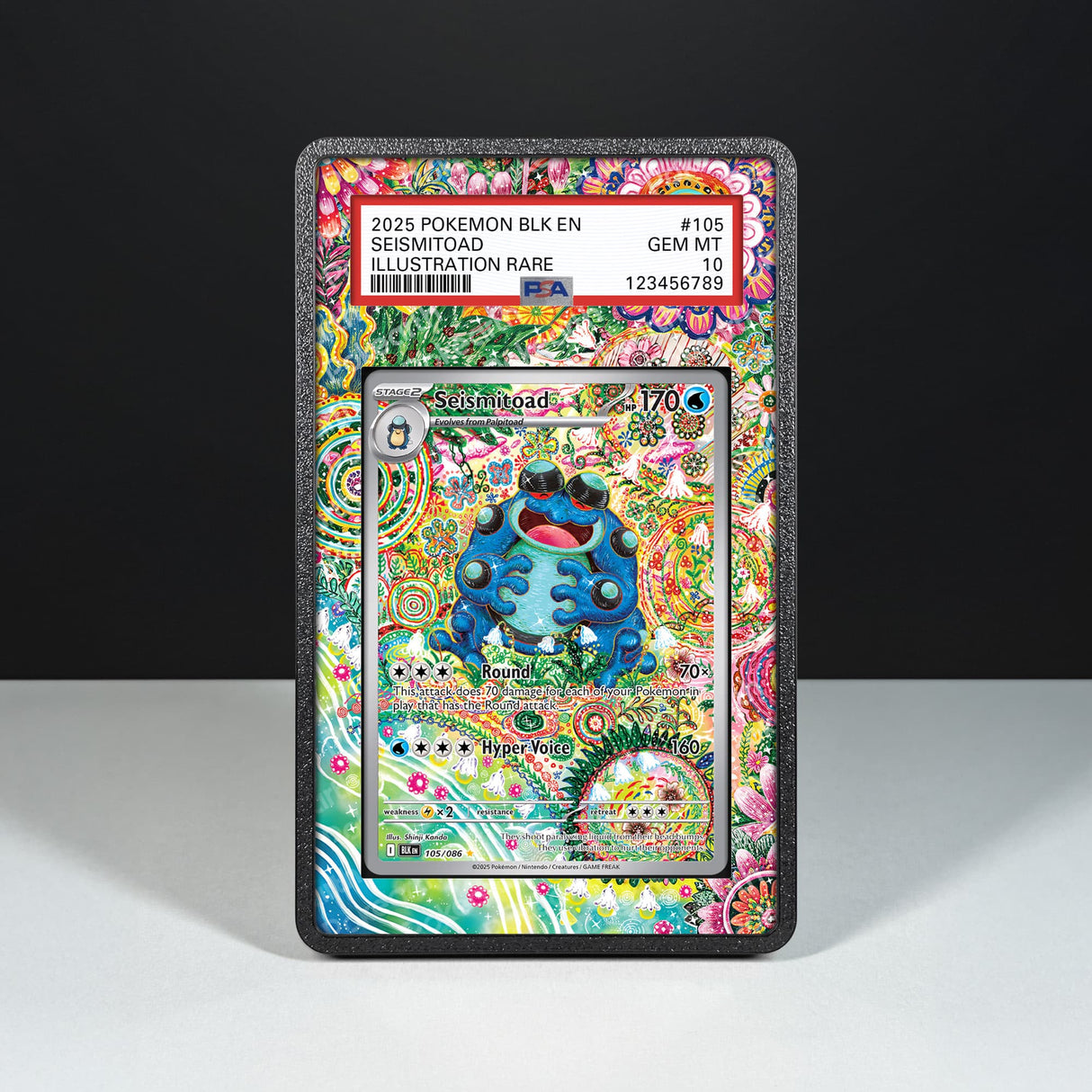 Seismitoad 105/086 - Graded Card Extended Artwork Display Case - Display Case Extended Artwork Pokearth