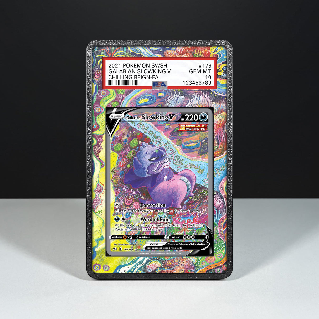 Galarian Slowking V 179/198 - Graded Card Extended Artwork Display Case - Display Case Extended Artwork Pokearth