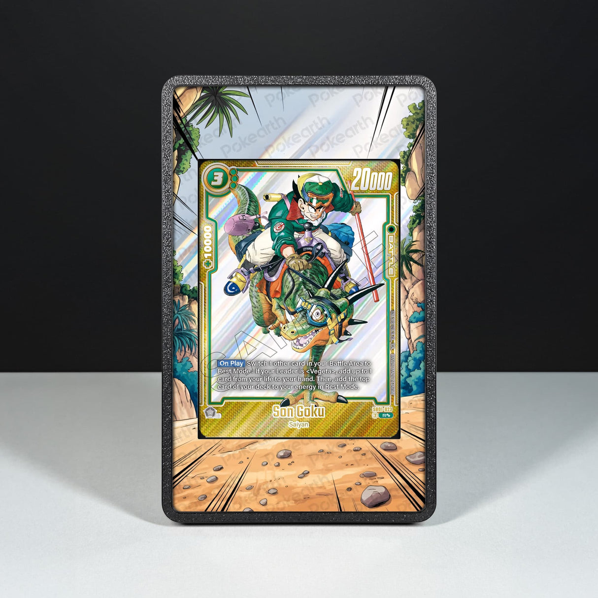 Son Goku SB01-023 - Custodia con Artwork Esteso per Carte Dragon Ball - Display Case Extended Artwork Pokearth