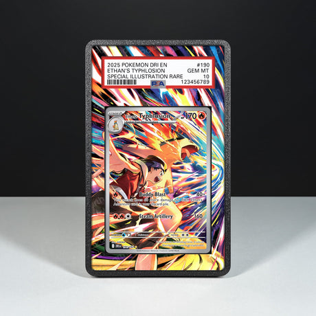 Ethan's Typhlosion 190/182 - Graded Card Extended Artwork Display Case - Display Case Extended Artwork Pokearth