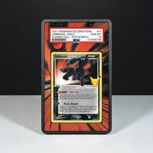Umbreon Gold Star 17/17 - Graded Card Extended Artwork Display Case - Display Case Extended Artwork Pokearth