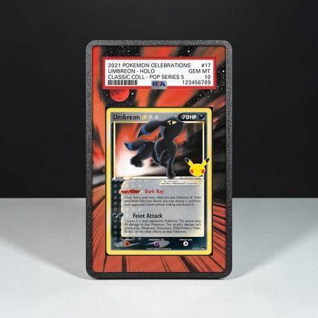 Umbreon Gold Star 17/17 - Graded Card Extended Artwork Display Case - Display Case Extended Artwork Pokearth