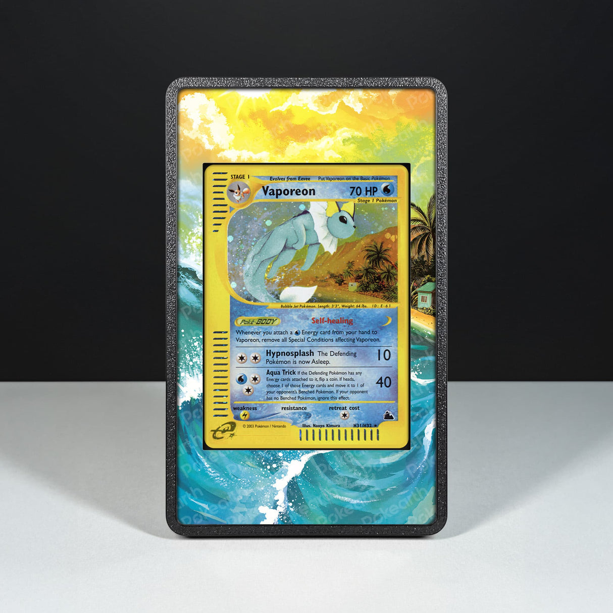 Vaporeon H31/H32 - Custodia con Artwork Esteso per Carte Pokémon - Display Case Extended Artwork Pokearth