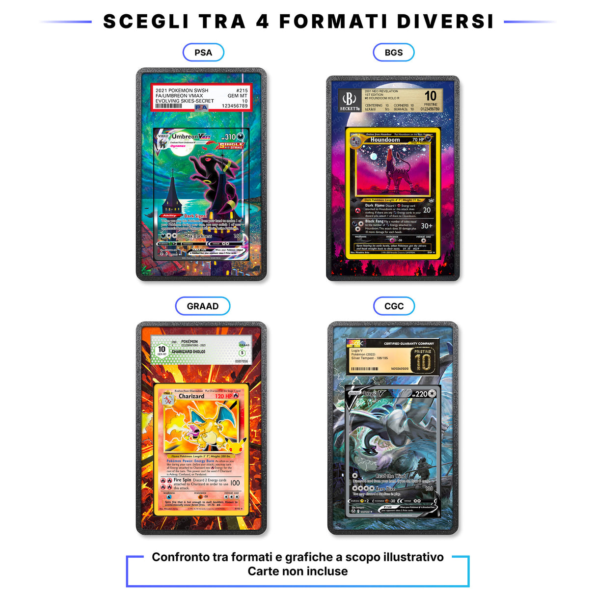 Abra 49/82 - Custodia con Artwork Esteso per Carte Gradate - Display Case Extended Artwork Pokearth