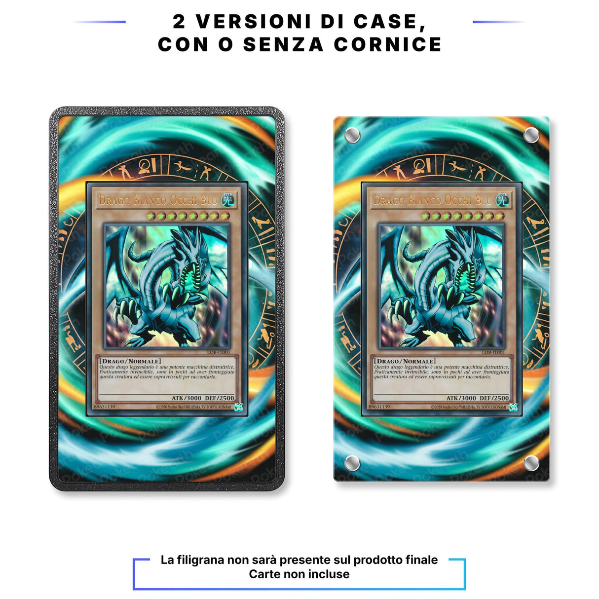Drago Bianco Occhi Blu 001 - Custodia con Artwork Esteso per Carte Yu-Gi-Oh! - Display Case Extended Artwork Pokearth
