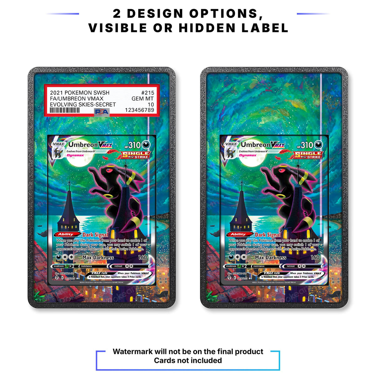 Graded Card Extended Artwork Display Case - Display Case Extended Artwork Pokearth
