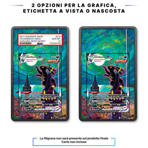 Alakazam ex 201/165 - Custodia con Artwork Esteso per Carte Gradate - Display Case Extended Artwork Pokearth