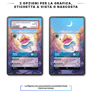 Alice - Growing Girl 213/204 Enchanted - Custodia con Artwork Esteso per Carte Gradate - Display Case Extended Artwork Pokearth