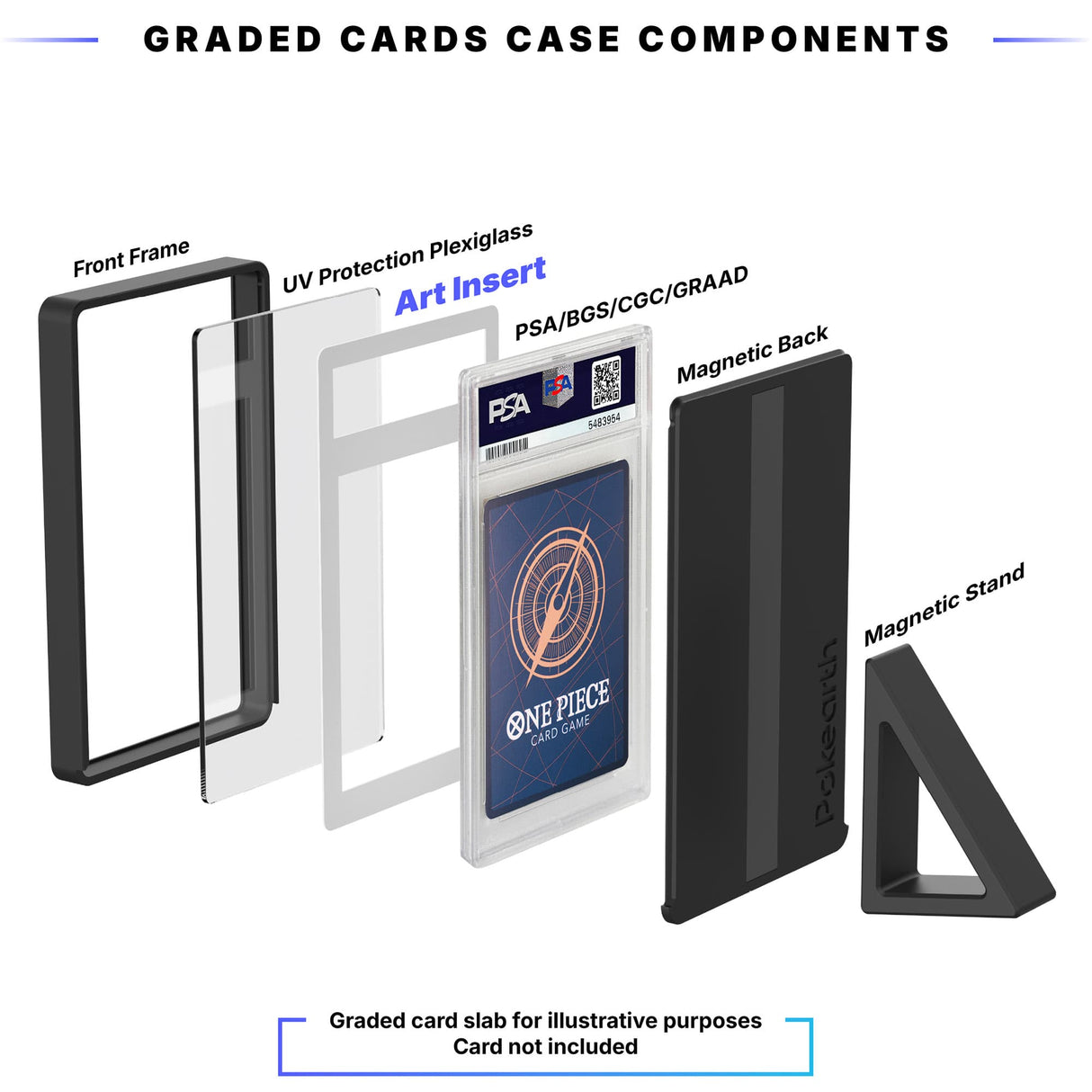 Graded Card Extended Artwork Display Case - Display Case Extended Artwork Pokearth