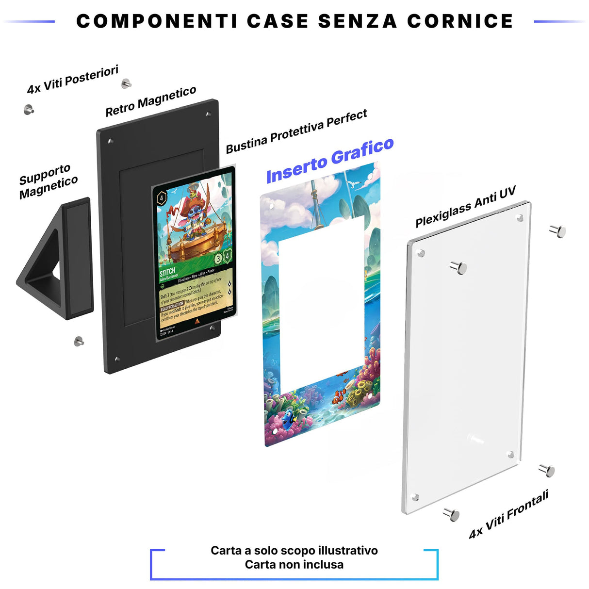 Alice - Growing Girl 213/204 Enchanted - Custodia con Artwork Esteso per Carte Disney Lorcana - Display Case Extended Artwork Pokearth