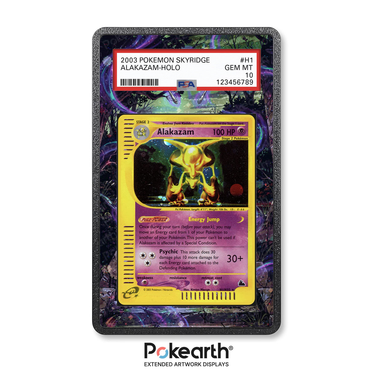 Alakazam H1/H32 – Case mit erweitertem Artwork für gegradete Karten