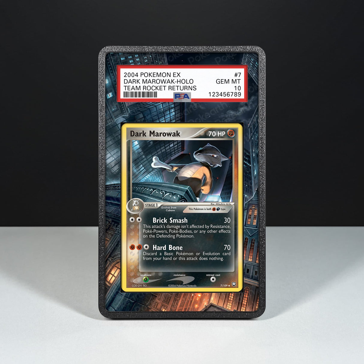 Dark Marowak 7/109 - Graded Card Extended Artwork Display Case
