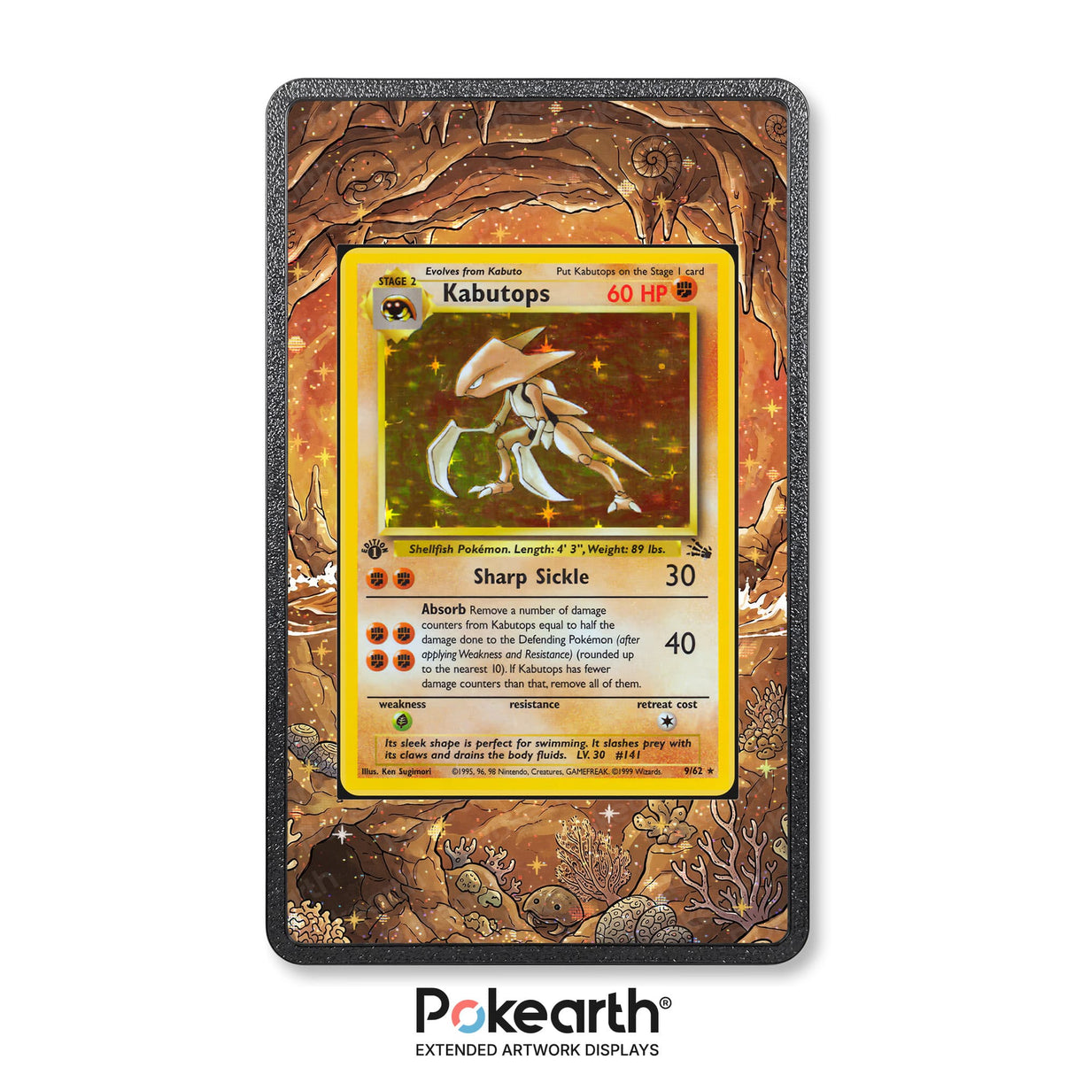 Kabutops 9/62 - Custodia con Artwork Esteso per Carte Pokémon