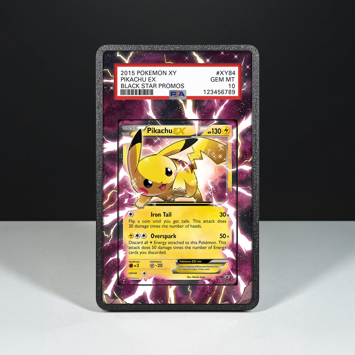 Pikachu EX XY84 - Graded Card Extended Artwork Display Case