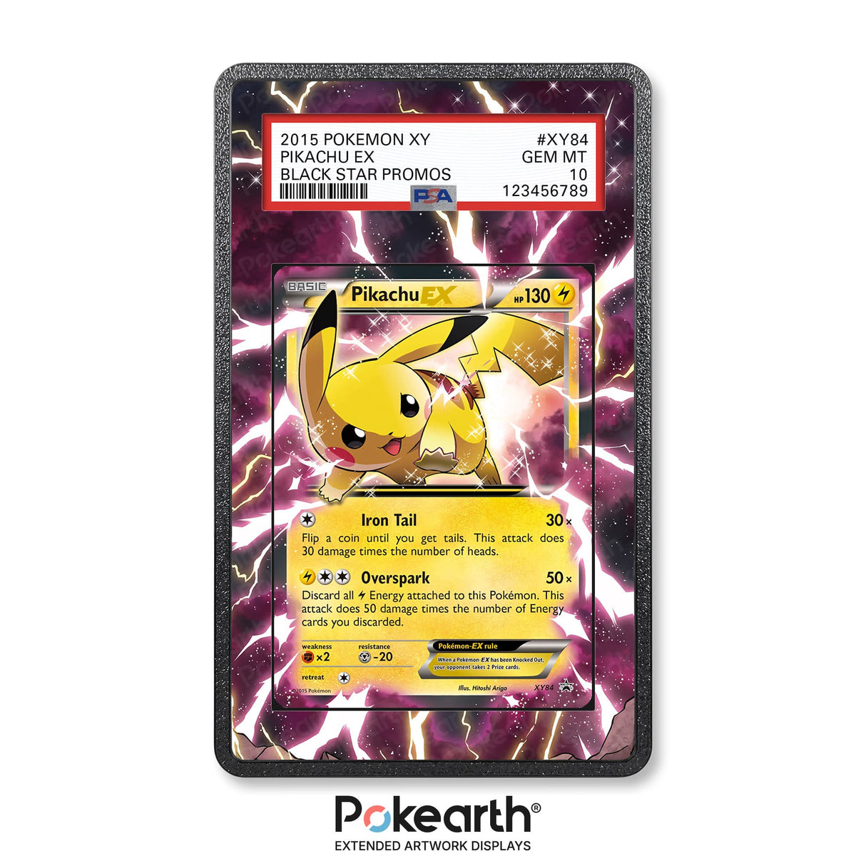 Pikachu EX XY84 - Graded Card Extended Artwork Display Case