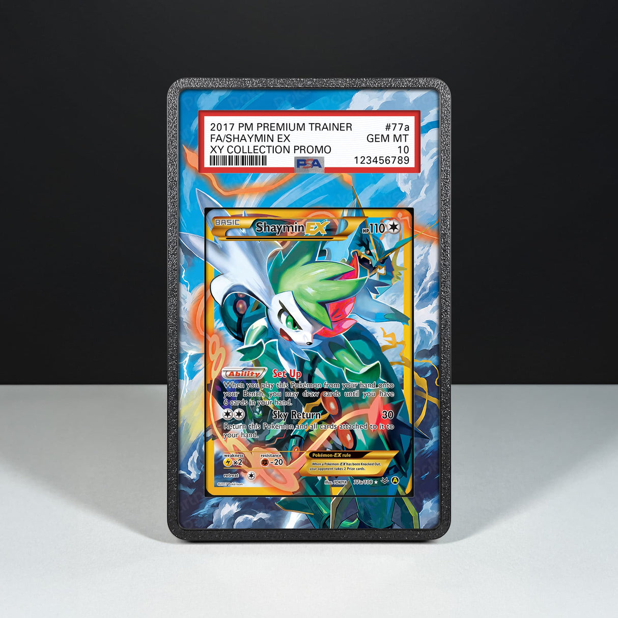 Shaymin EX 77a/108 - Hülle mit erweitertem Artwork für gegradete Karten