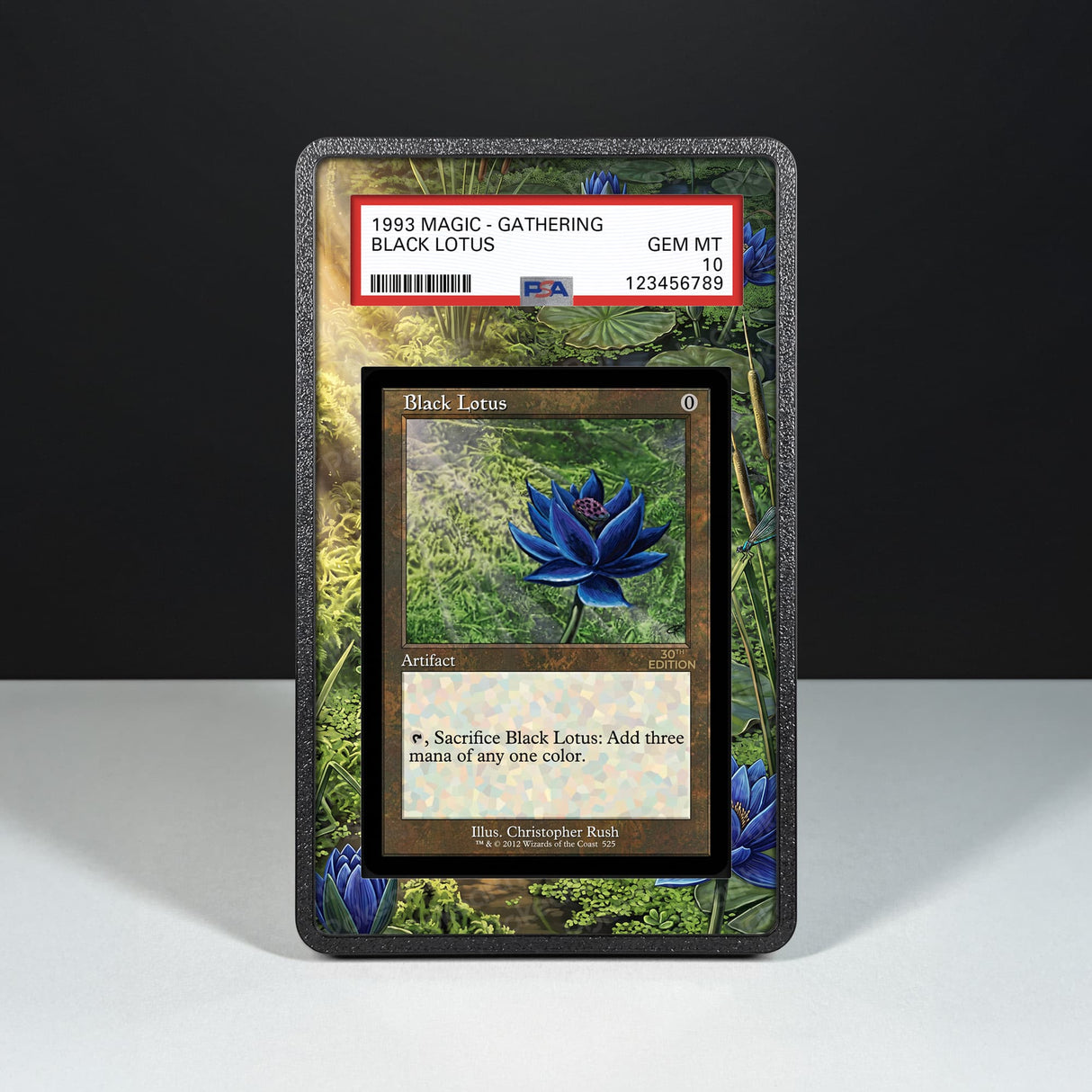 Black Lotus - Custodia con Artwork Esteso per Carte Gradate
