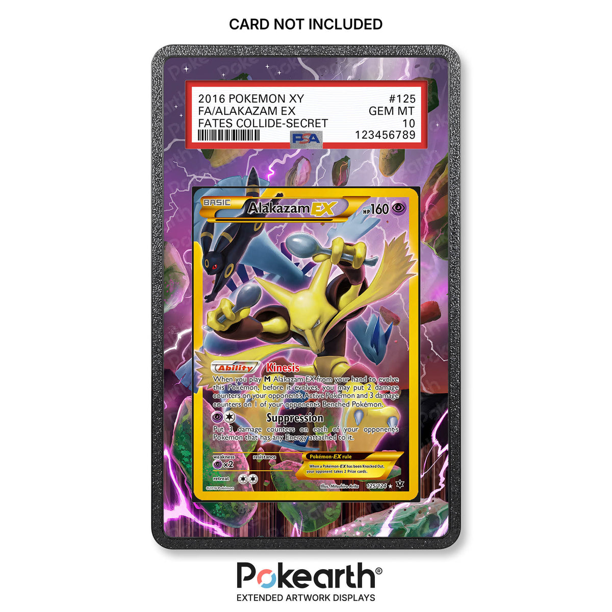 Alakazam EX 125/124 - Graded Card Extended Artwork Display Case