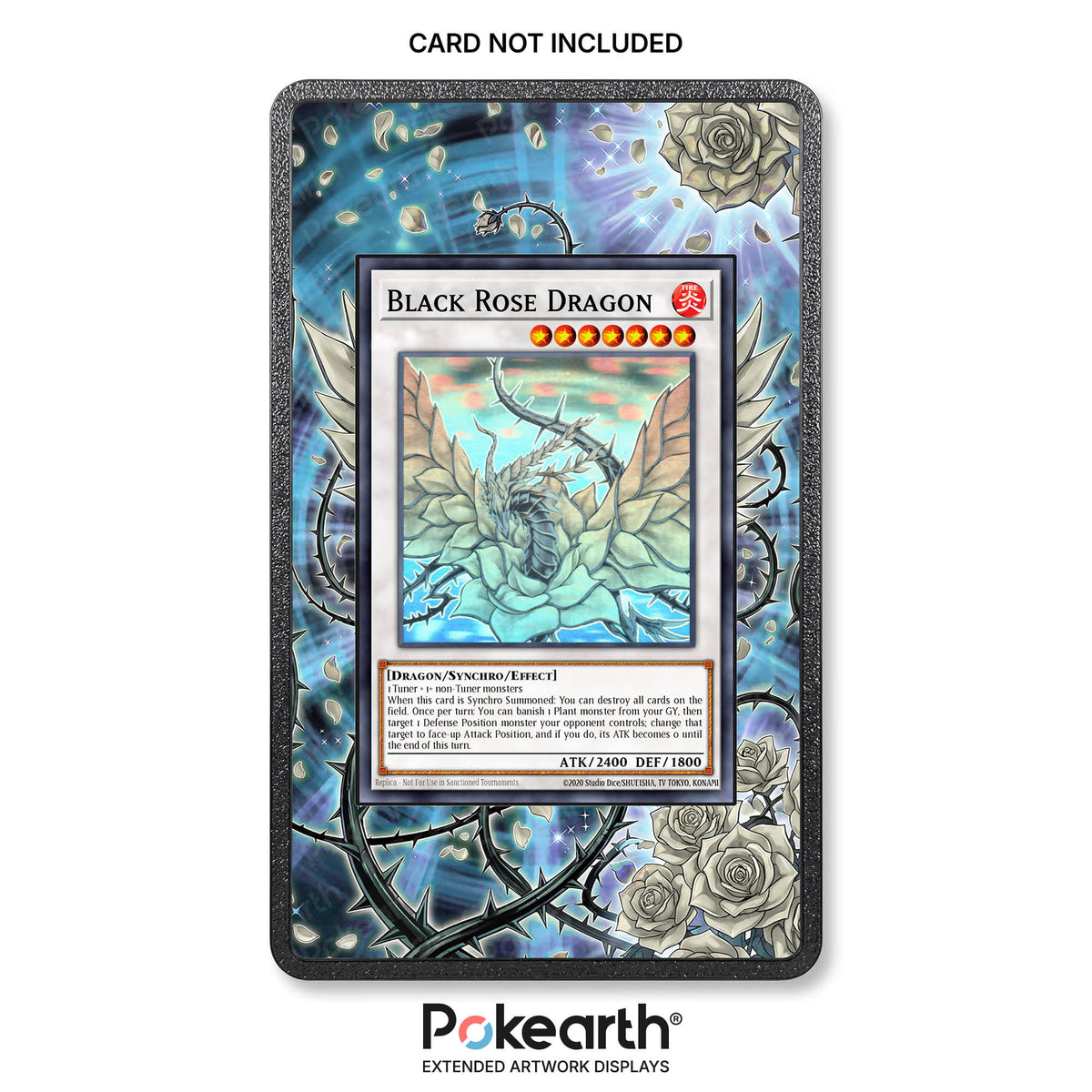 Schwarzer Rosendrache 039 Ghost Rare – Hülle mit erweitertem Artwork für Yu-Gi-Oh!-Karten