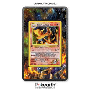 Blaine's Charizard 2/132 - Extended Art Hülle für Pokémon-Karten