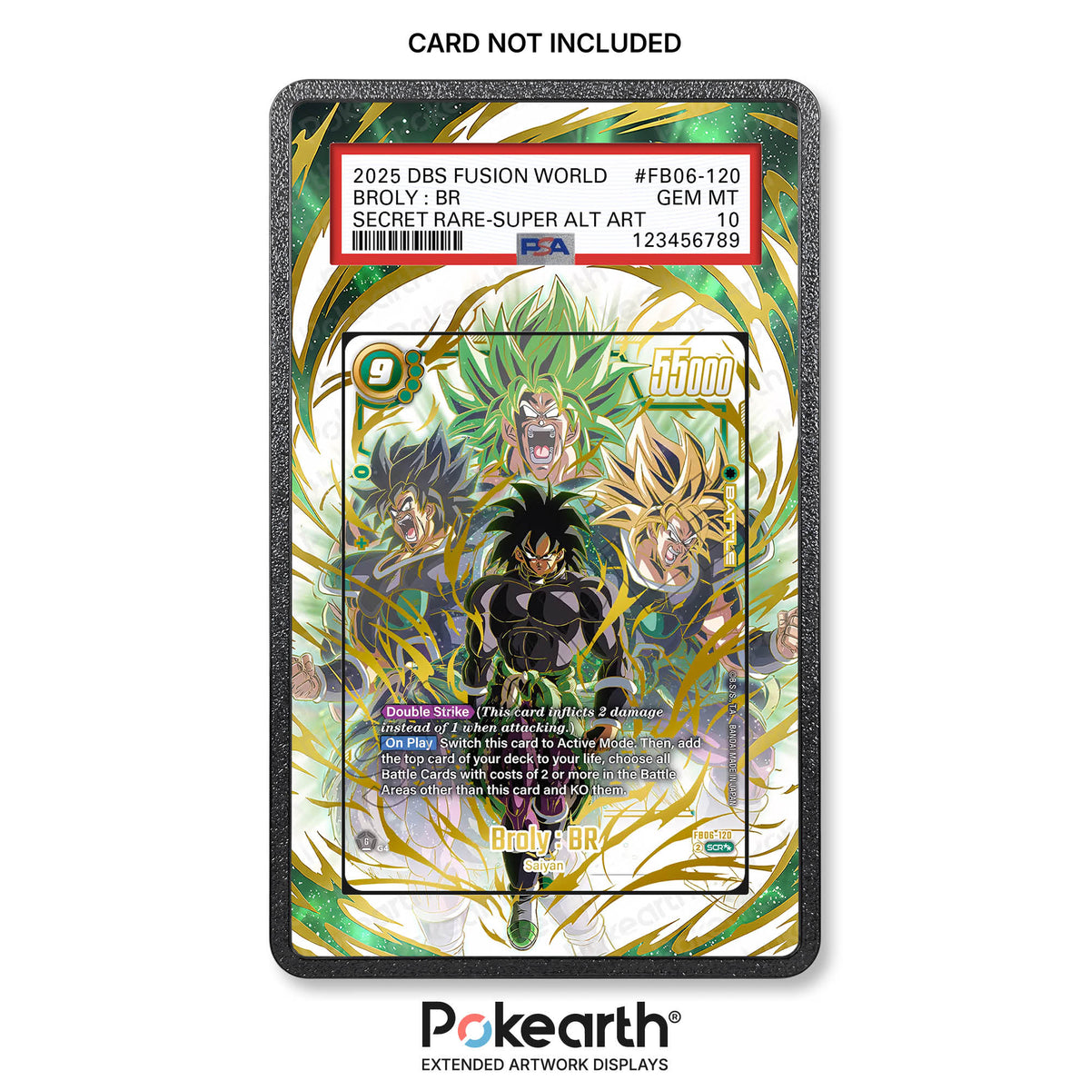 Broly : BR FB06-120 - Graded Card Extended Artwork Display Case