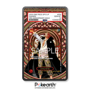 Shanks OP09-004 Gold - Custodia con Artwork Esteso per Carte Gradate