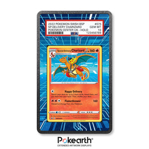 Special Delivery Charizard SWSH075 - Custodia con Artwork Esteso per Carte Gradate
